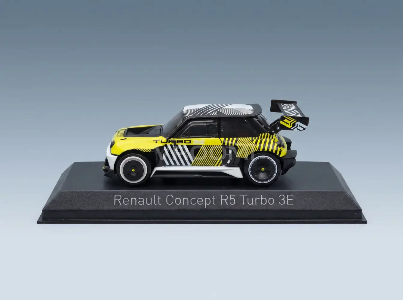 RENAULT - R5 TURBO 3E E-TECH 2024 - BLACK YELLOW Scale model car on Vroomi