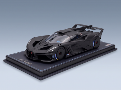 BUGATTI - BOLIDE W16.4 8.0 FOUR-TURBO 1850hp 500km/h 2020 - CON VETRINA - WITH SHOWCASE - MATT CARBON