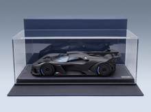 BUGATTI - BOLIDE W16.4 8.0 FOUR-TURBO 1850hp 500km/h 2020 - CON VETRINA - WITH SHOWCASE - MATT CARBON