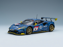 Ferrari 488 GT3 Evo 3,9 l Turbo-V8, Hella Pagid Racing One Team N, 14. 24-Stunden-Rennen auf dem Nürburgring 2021, Christian Kohlhaas, Stephan Kohler, Mike Jäger, Norbert Schneider, Blau 705 – Vroomi