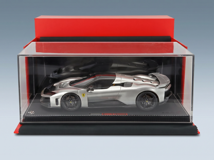 FERRARI - F80 2024 - CARBON RIMS - CON VETRINA - WITH SHOWCASE - ALLUMINIO LUCIDO - GREY