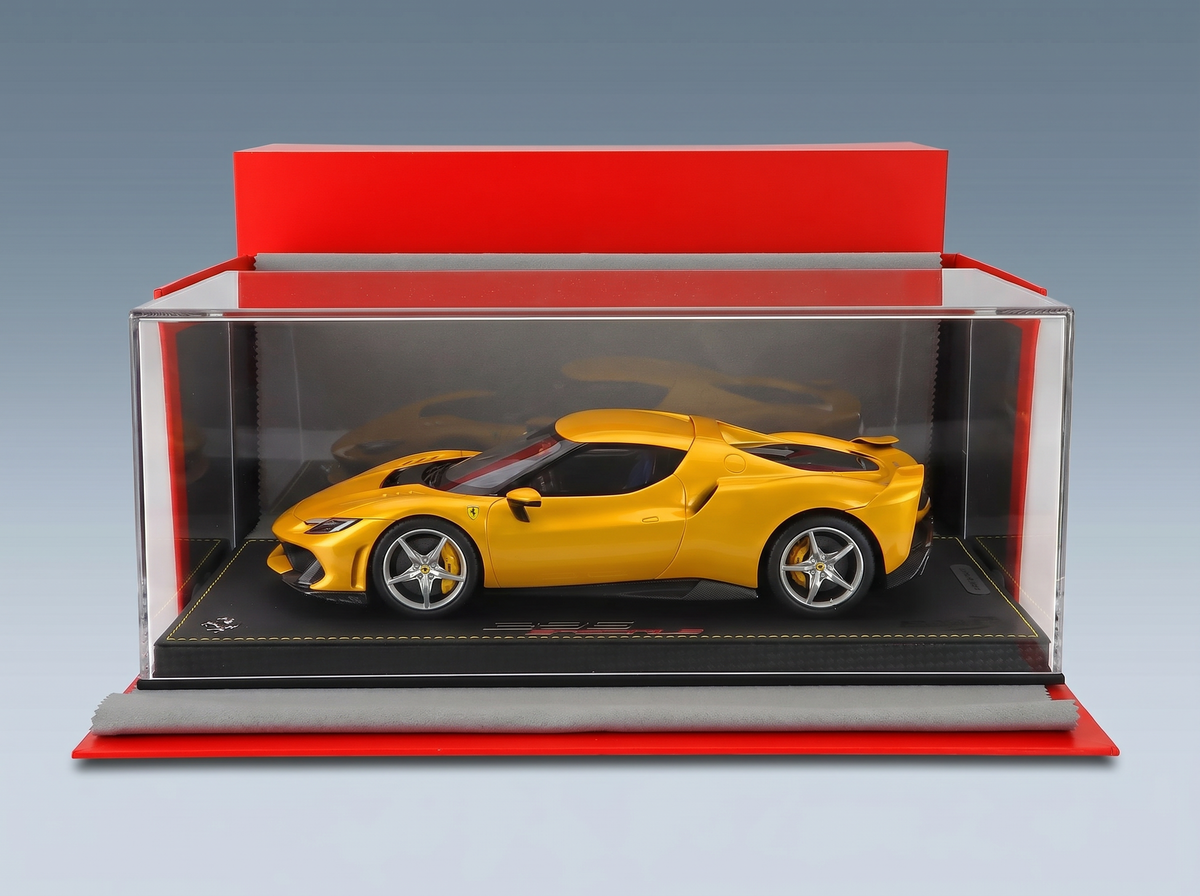 Ferrari 296 Speciale 2025 Giallo Tristrato with Showcase BBR Models 1:18 scale model - image 2