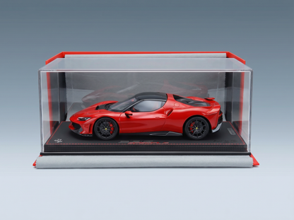FERRARI - 296 SPECIALE BLACK ROOF 2025 - CON VETRINA - WITH SHOWCASE - ROSSO CORSA - RED BLACK