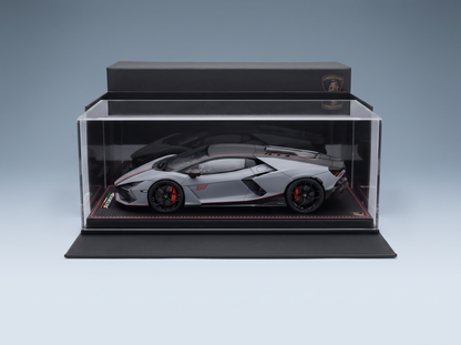 LAMBORGHINI - REVUELTO NA63 2026 - CON VETRINA - WITH SHOWCASE - GRIGIO ACHESO - GREY ORANGE