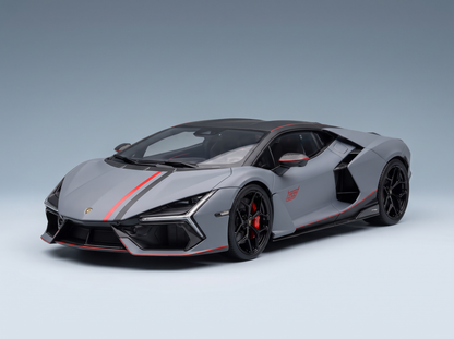 LAMBORGHINI - REVUELTO NA63 2026 - CON VETRINA - WITH SHOWCASE - GRIGIO ACHESO - GREY ORANGE