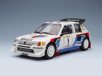PEUGEOT - 205 TURBO 16 EVO2 N 1, 2° Rally di Montecarlo 1986, TIMO SALONEN - SEPPO HARJANE - BIANCO E BLU