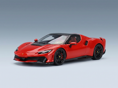 FERRARI - 296 SPECIALE BLACK ROOF 2025 - CON VETRINA - WITH SHOWCASE - ROSSO CORSA - RED BLACK