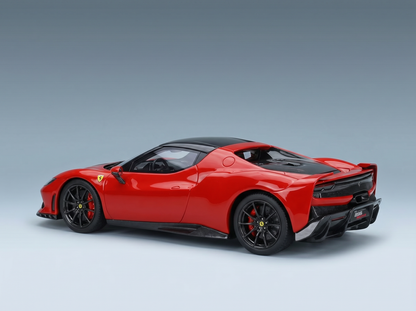 FERRARI - 296 SPECIALE BLACK ROOF 2025 - CON VETRINA - WITH SHOWCASE - ROSSO CORSA - RED BLACK