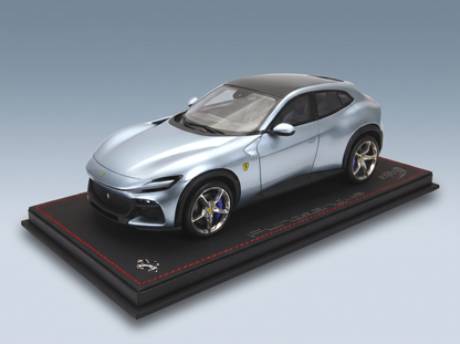 FERRARI - PUROSANGUE SUV 2022 - CON VETRINA - WITH SHOWCASE - GRIGIO ALLOY - BLUE GREY MET