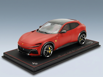 FERRARI - SUV PUROSANGUE TOIT PANORAMIQUE 2022 - AVEC VITRINE - ROSSO F1-75 - ROUGE MAT