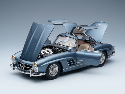 MERCEDES BENZ - 300SL ROADSTER SPIDER HARD-TOP AND SOFT-TOP (W198) 1954 - BLUE GREY MET