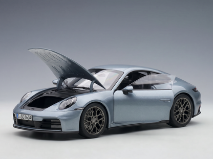 PORSCHE - 911 992-2 CARRERA COUPE 2025 - SILVER Scale model car on Vroomi