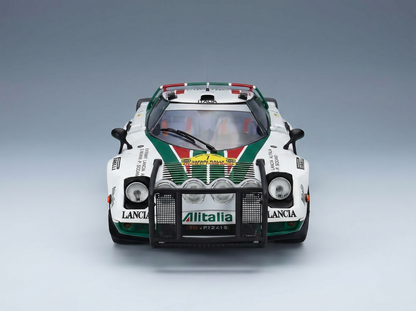 LANCIA - STRATOS HF ALITALIA (night version) N 7 3rd RALLY SAFARI 1977 SANDRO MUNARI - PIERO SODANO - WHITE GREEN RED