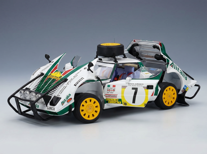 LANCIA - STRATOS HF ALITALIA (night version) N 7 3rd RALLY SAFARI 1977 SANDRO MUNARI - PIERO SODANO - WHITE GREEN RED
