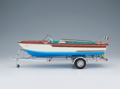 RIVA - RIVA JUNIOR 1966 - MOTOSCAFO - MOTORBOAT - IVORY SEA BLUE Scale model car on Vroomi