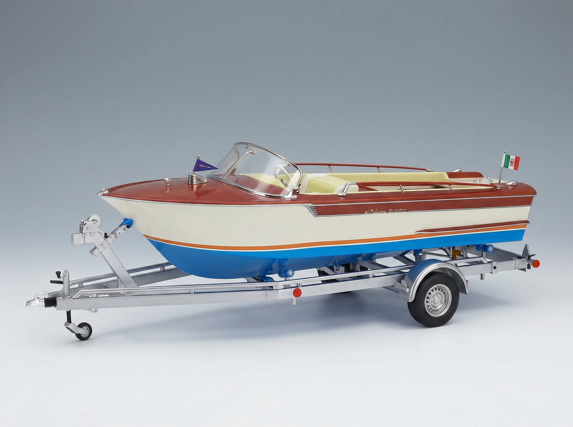 RIVA - RIVA JUNIOR 1966 - MOTOSCAFO - MOTORBOAT - IVORY YELLOW Scale model car on Vroomi