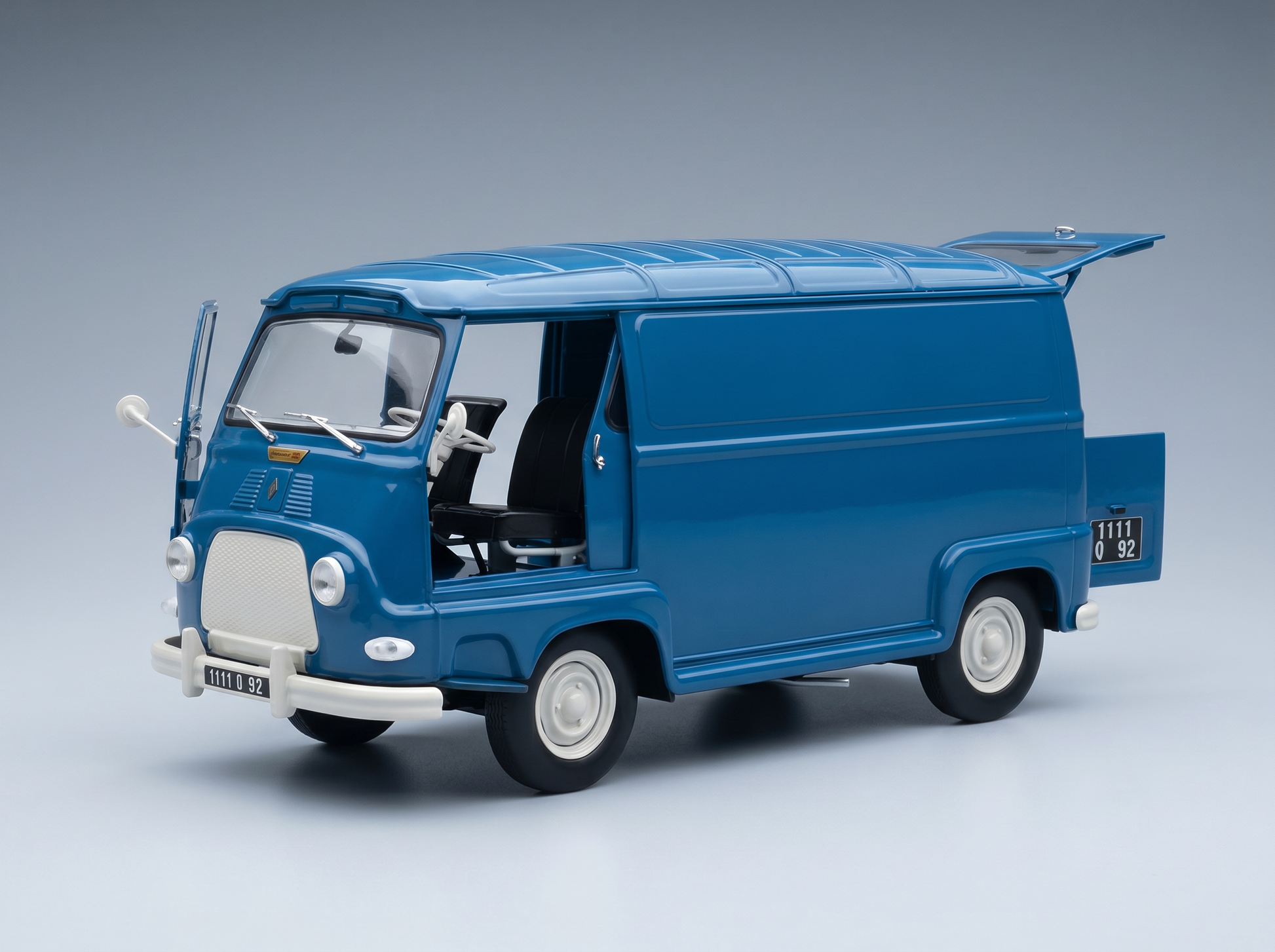 RENAULT - ESTAFETTE VAN 1967 - SAVIEM BLUE Scale model car on Vroomi