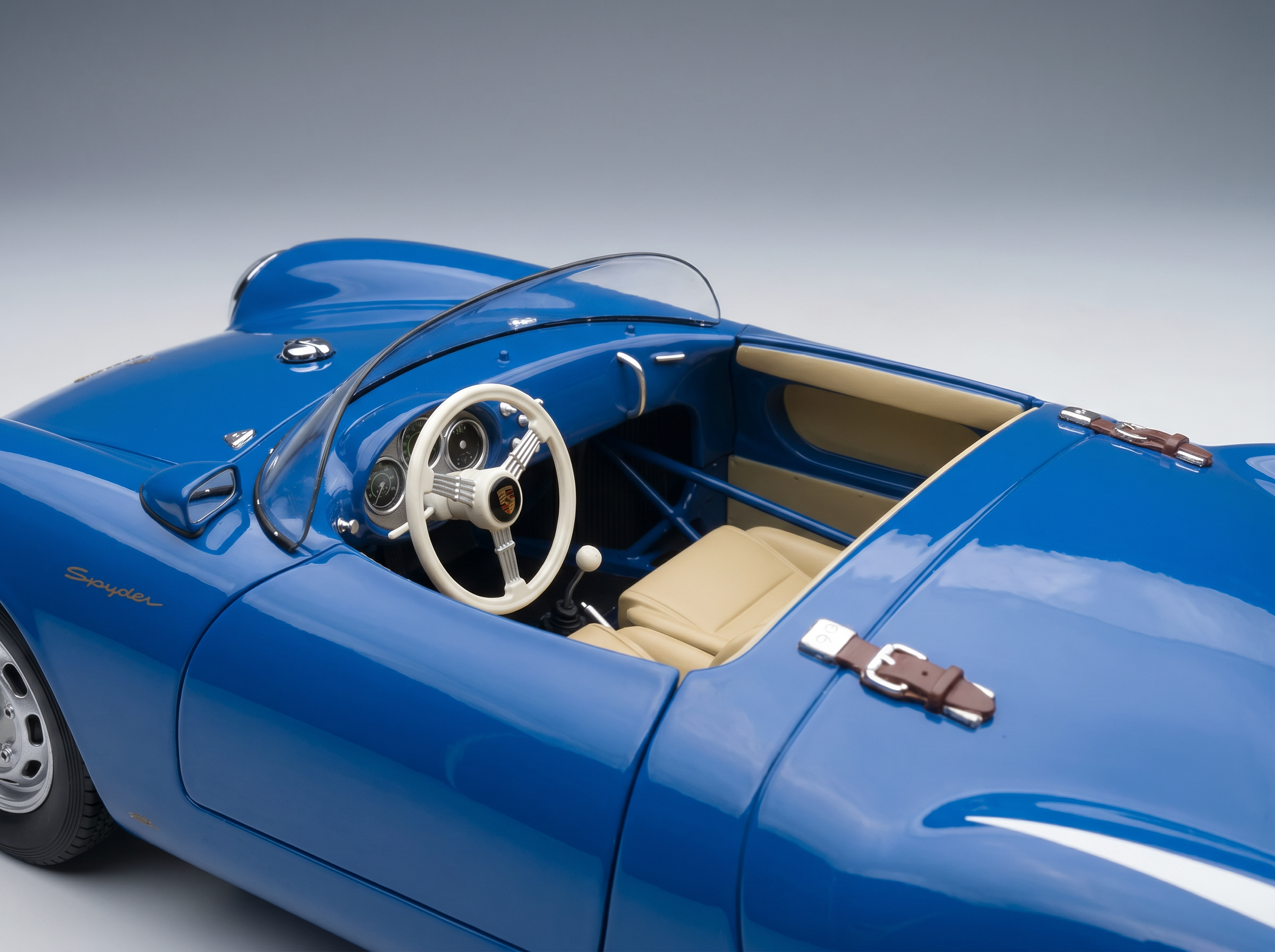 PORSCHE - 550A SPIDER 1956 - BLUE - Scale Model Cars - Vroomi Models