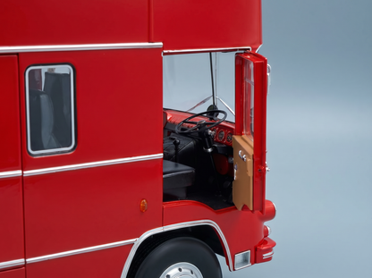 OM FIAT - 150 ROLFO TRUCK TEAM SCUDERIA FERRARI CAR TRANSPORTER 24h LE MANS 70s VERSION 2-ASSI 1966 - RED