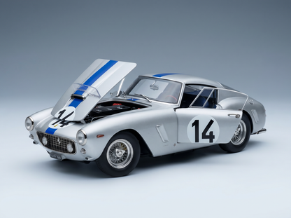 FERRARI - 250GT SWB 3.0L V12 COUPE TEAM NOBLET N 14 3rd 24h LE MANS 1961 PIERRE NOBLET - JEAN GUICHET - SILVER BLUE