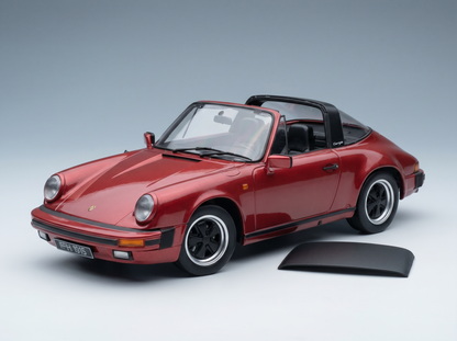 PORSCHE - 911 SC TARGA 1983 - WITH EXTRA HARD-TOP - RED MET