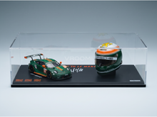 PORSCHE - 911 991 RSR TEAM PROTON COMPETITION RACING N 93 ELMS (EUROPEAN LE MANS SERIES) 2020 + CASCO HELMET SCALE 1/5 MICHAEL FASSBENDER - FELIPE FERNANDEZ LASER - RICHARD LIETZ - GREEN BLACK
