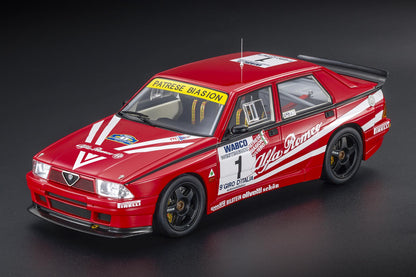 ALFA ROMEO - 75 TURBO EVOLUZIONE IMSA N 1 2nd GIRO D'ITALIA 1989 NICOLA LARINI - MIKI BIASION - TIZIANO SIVIERO - RED WHITE