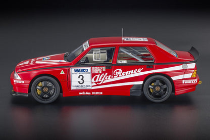 ALFA ROMEO - 75 TURBO EVOLUZIONE IMSA N 3 WINNER GIRO D'ITALIA 1989 DARIO CERRATO - GIORGIO FRANCIA - GIUSEPPE CERRI - RED WHITE