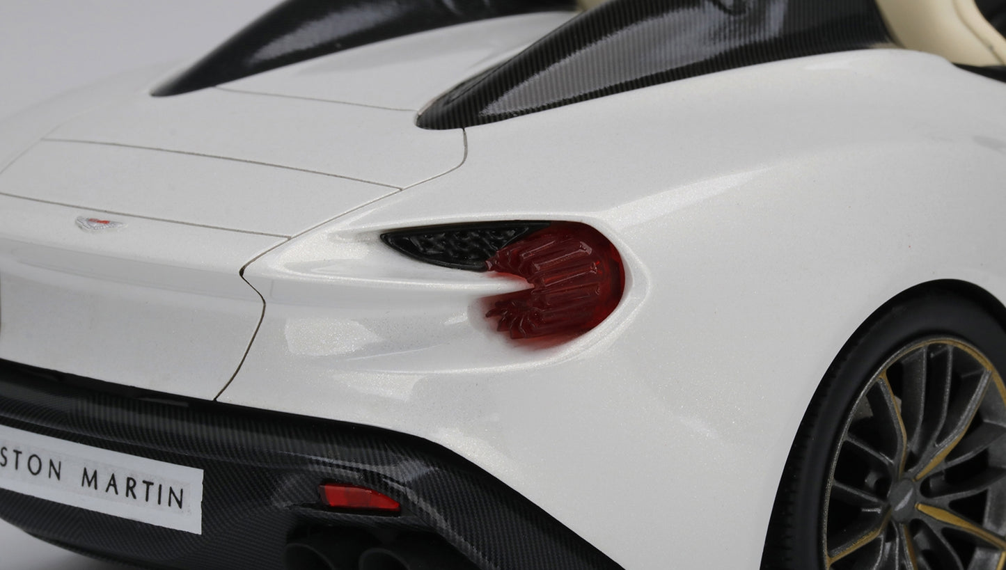 ASTON MARTIN VANQUISH ZAGATO SPEEDSTER ESCAPING WHITE TOP SPEED