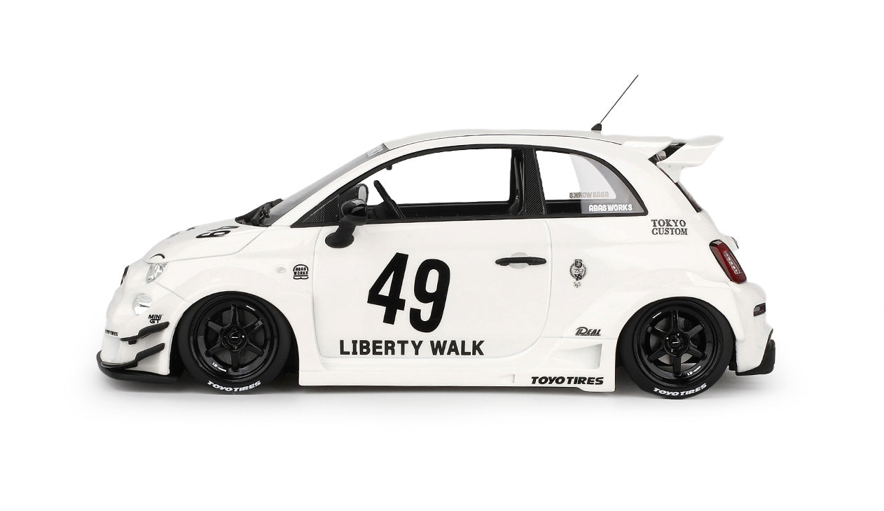FIAT ABARTH 595 GARA WHITE LB-WORKS X ABAS WORKS TOP SPEED