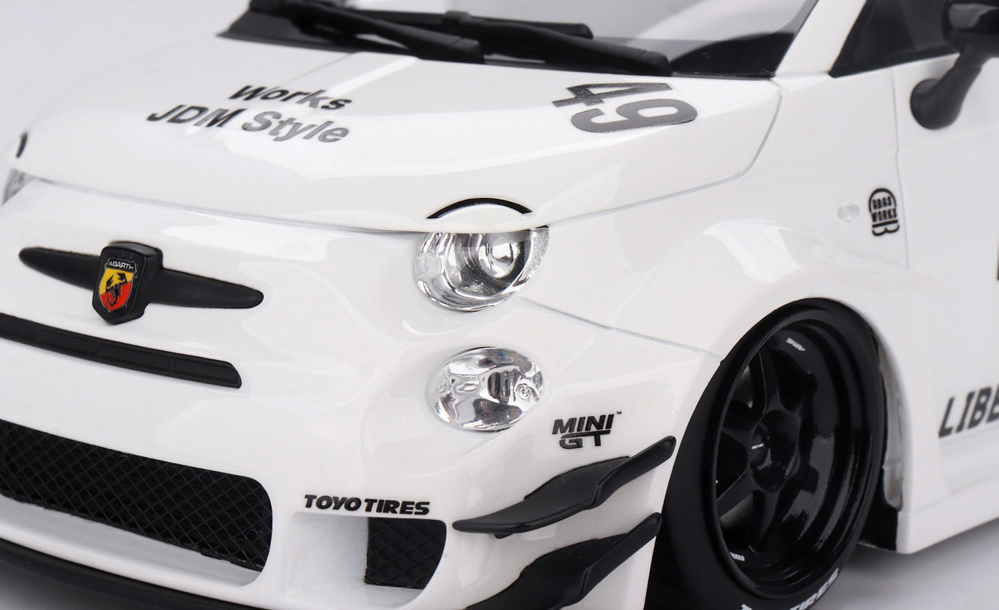 FIAT ABARTH 595 GARA WHITE LB-WORKS X ABAS WORKS TOP SPEED