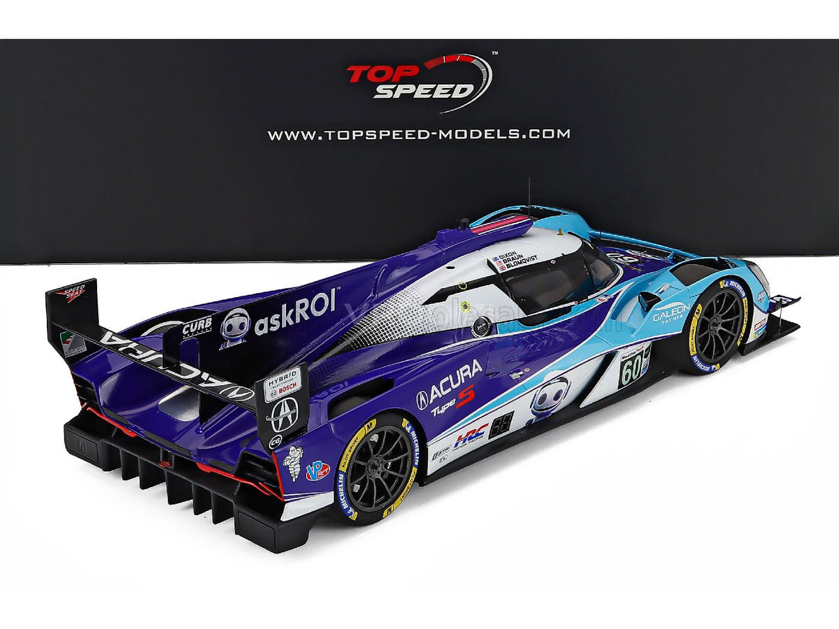 Acura Type S hybrid race car scale model car by Vroomi, detailed livery, 1/18 die-cast replica