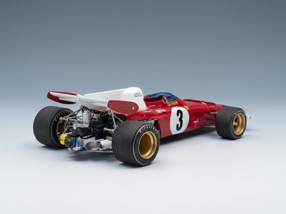 FERRARI - F1  312B2 N 3 3rd DUTCH ZANDVOORT GP 1971 CLAY REGAZZONI - CON VETRINA - WITH SHOWCASE - RED WHITE