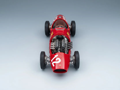 FERRARI – F1 500 F2 N 12, 3. Platz beim GP von Frankreich 1952, PIERO TARUFFI – ROTES Modellauto auf Vroomi