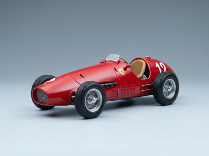 FERRARI – F1 500 F2 N 12, 3. Platz beim GP von Frankreich 1952, PIERO TARUFFI – ROTES Modellauto auf Vroomi
