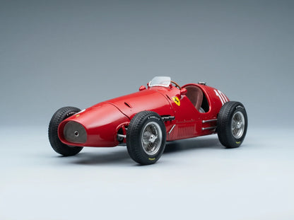 FERRARI – F1 500 F2 N 10, 2. Platz beim GP von Frankreich 1952, NINO FARINA – ROTES Modellauto auf Vroomi