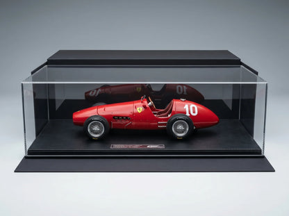 FERRARI – F1 500 F2 N 10, 2. Platz beim GP von Frankreich 1952, NINO FARINA – ROTES Modellauto auf Vroomi