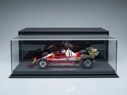 FERRARI – F1 312T3 N 11, SIEGER DES BRITISCHEN GRAND PRIX (mit Fahrerfigur) 1978 CARLOS REUTEMANN – ROT-WEISS Modellauto auf Vroomi