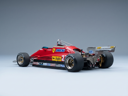 FERRARI - F1  126C2 (late versie) N 27 2e GP VAN MONZA, ITALIË (met coureurfiguurtje) 1982 PATRICK TAMBAY - ROOD