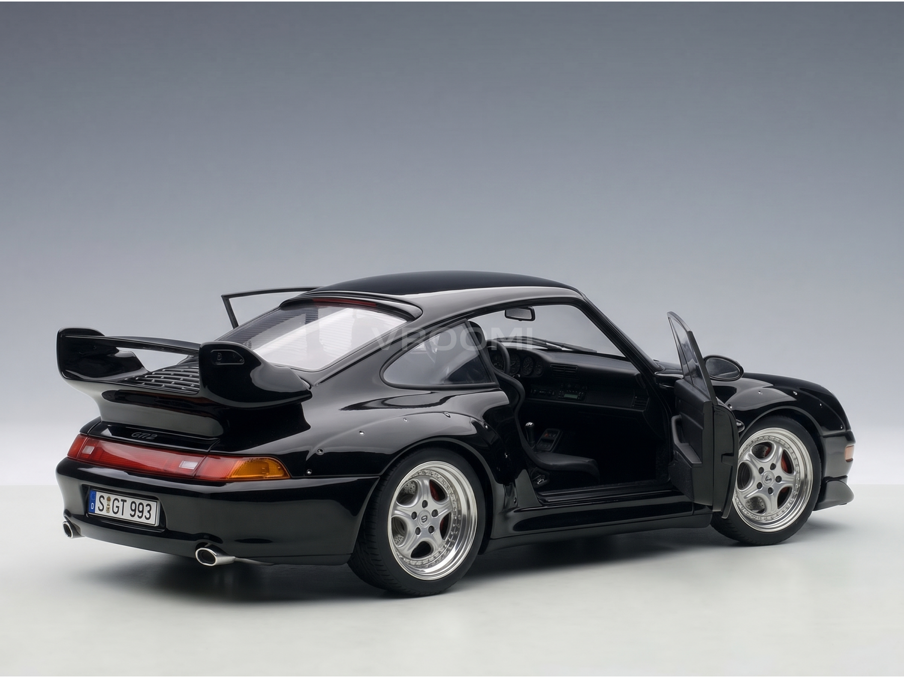 Porsche 911 993 GT2 Coupé 1996 Black Speedline Rims KK Scale 1:12 scale model - image 2