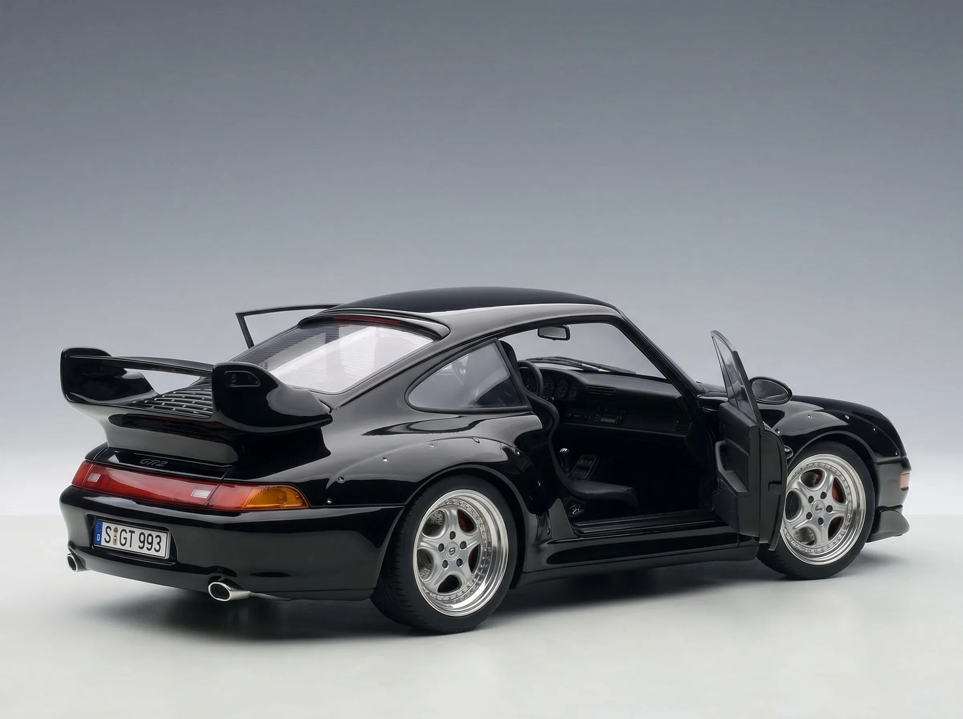 PORSCHE – 911 993 GT2 Coupé 1996 – SPEEDLINE-Felgen – SPEEDLINE-Felgen – Schwarz – Modellauto auf Vroomi