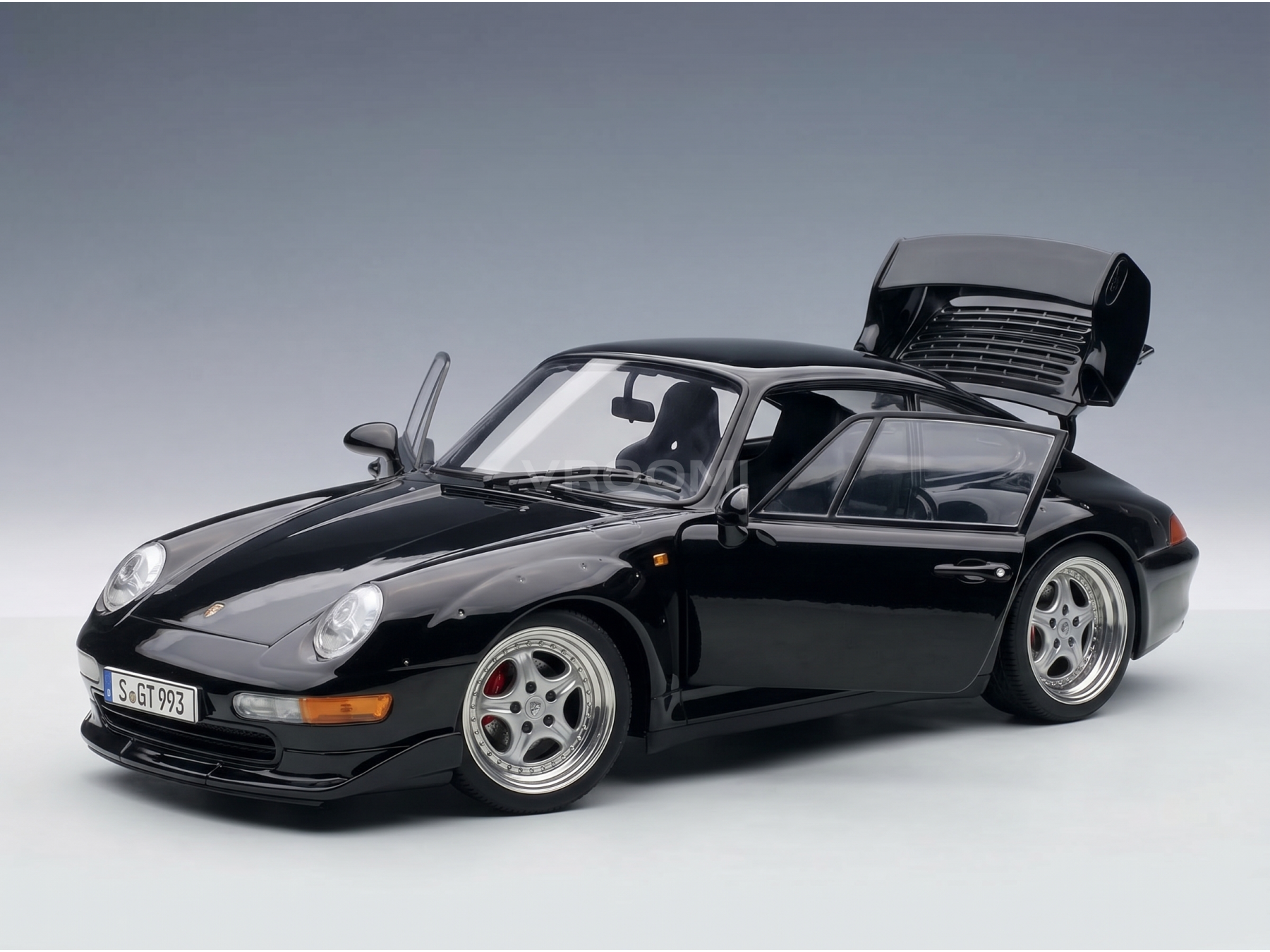 Porsche 911 993 GT2 Coupé 1996 Black Speedline Rims KK Scale 1:12 scale model - image 5