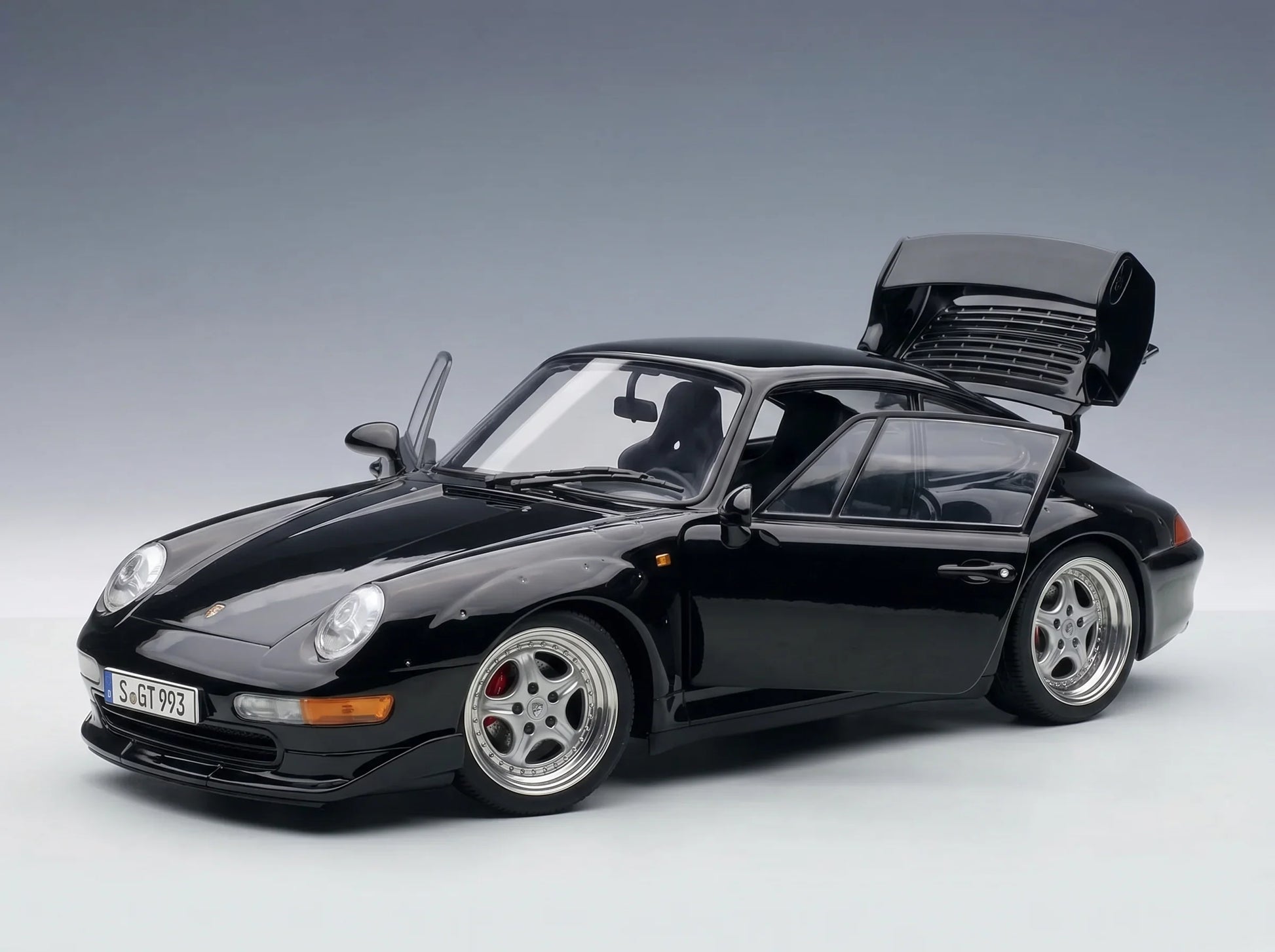PORSCHE – 911 993 GT2 Coupé 1996 – SPEEDLINE-Felgen – SPEEDLINE-Felgen – Schwarz – Modellauto auf Vroomi