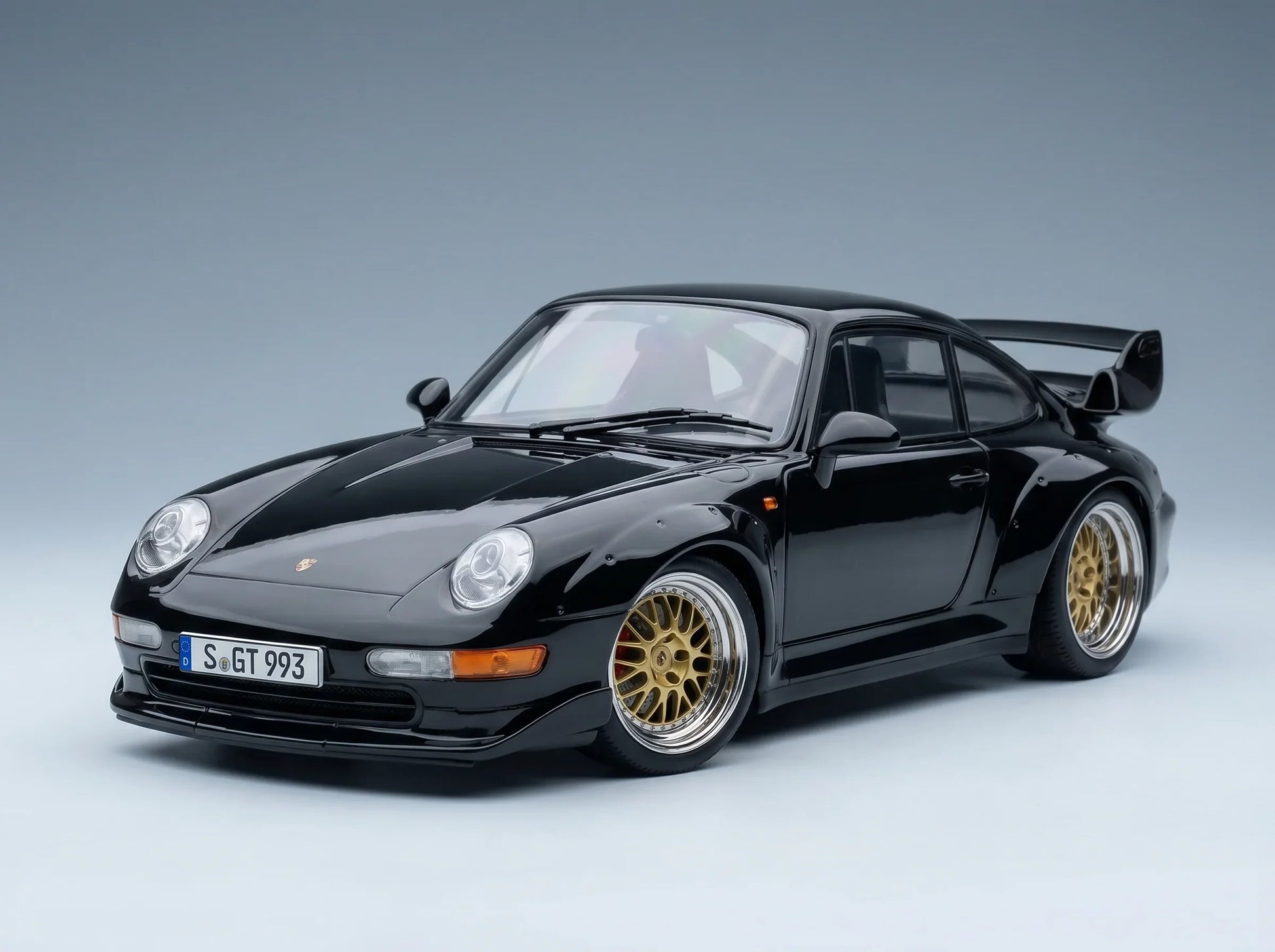 PORSCHE – 911 993 GT2 Coupé 1996 – BBS-Felgen – BBS-Felgen – Schwarz – Modellauto auf Vroomi