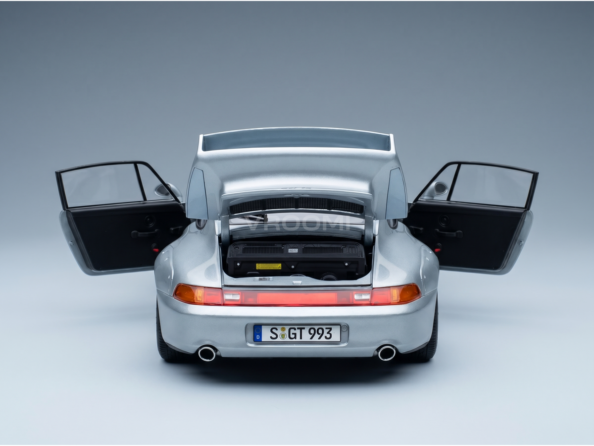 Porsche 911 993 GT2 Coupé 1996 Silver BBS Rims KK Scale 1:12 scale model - image 3