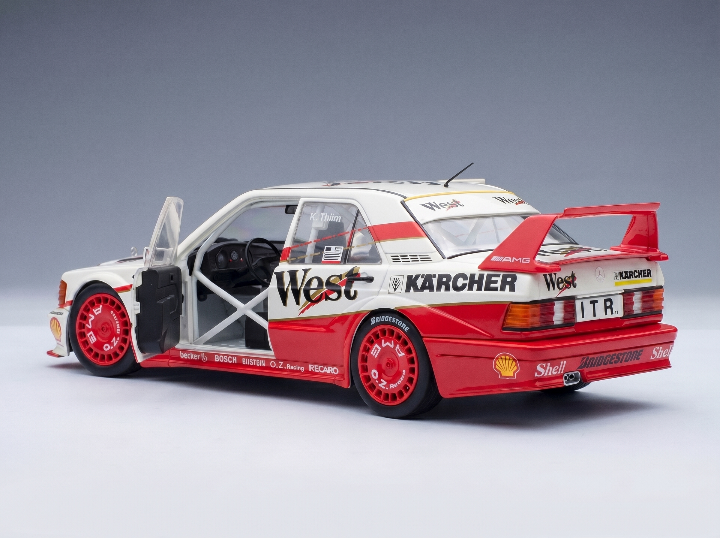 Mercedes-Benz 190E Evo II 2.5 16V No. 7 Kurt Thiim DTM Season 1991 Werk83 1:18 scale model - image 2