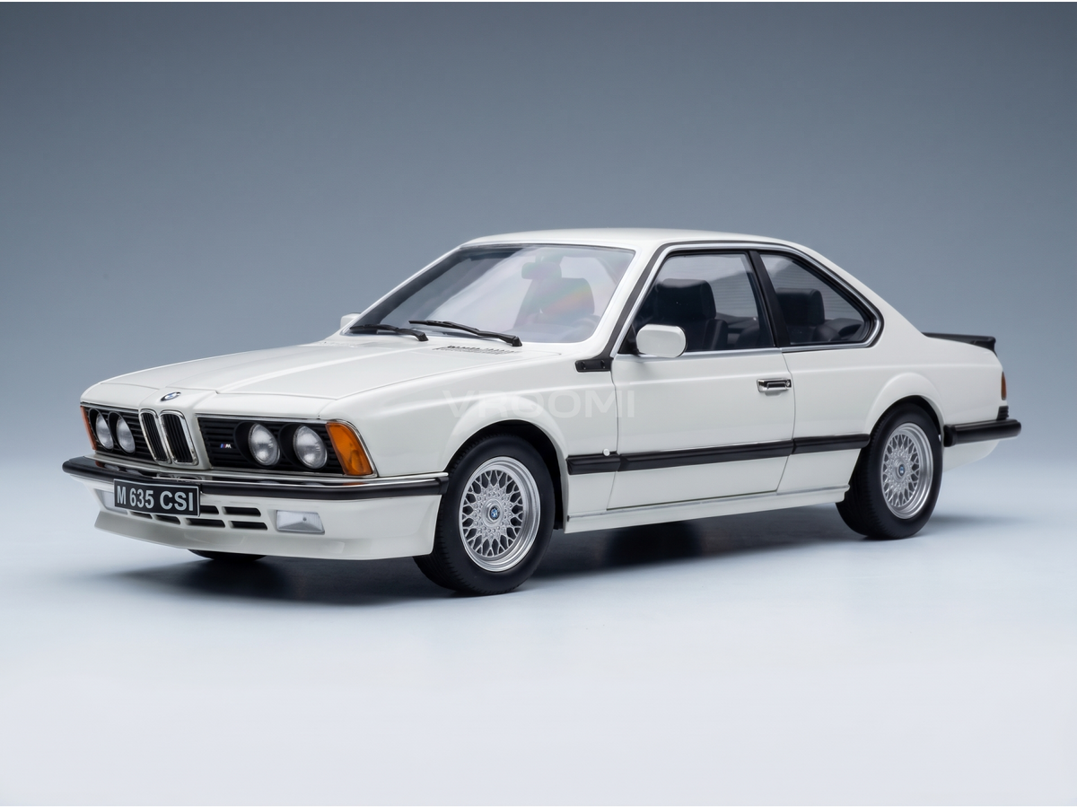 BMW 6 Series M635 CSi (E24) Coupé 1987 White with Alpina Rims KK Scale 1:12 scale model