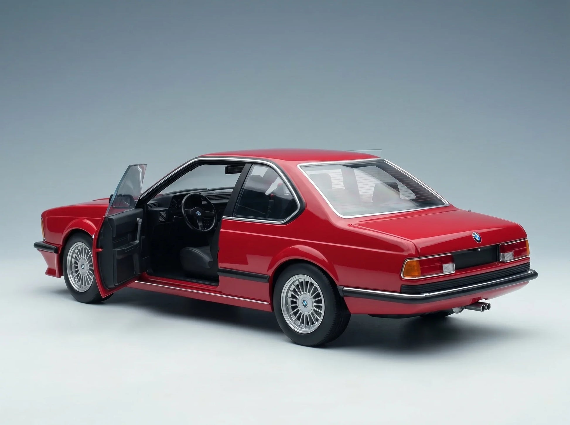 BMW – 6er-Reihe M635 CSI (E24) Coupé 1987 – ALPINA-Felgen – ALPINA RIMS – ROT Modellauto auf Vroomi