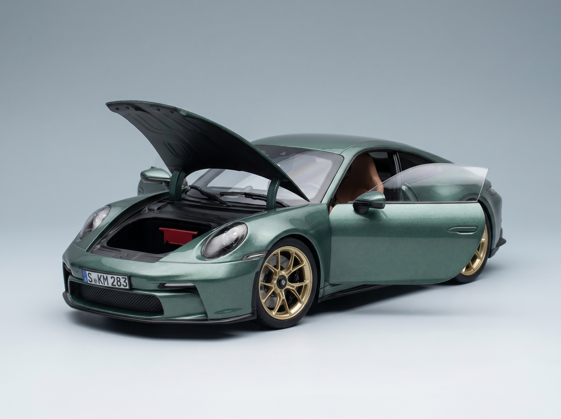 PORSCHE – 911 992 GT3 MIT TOURING COUPÉ 2021 – GRÜN MET Modellauto auf Vroomi