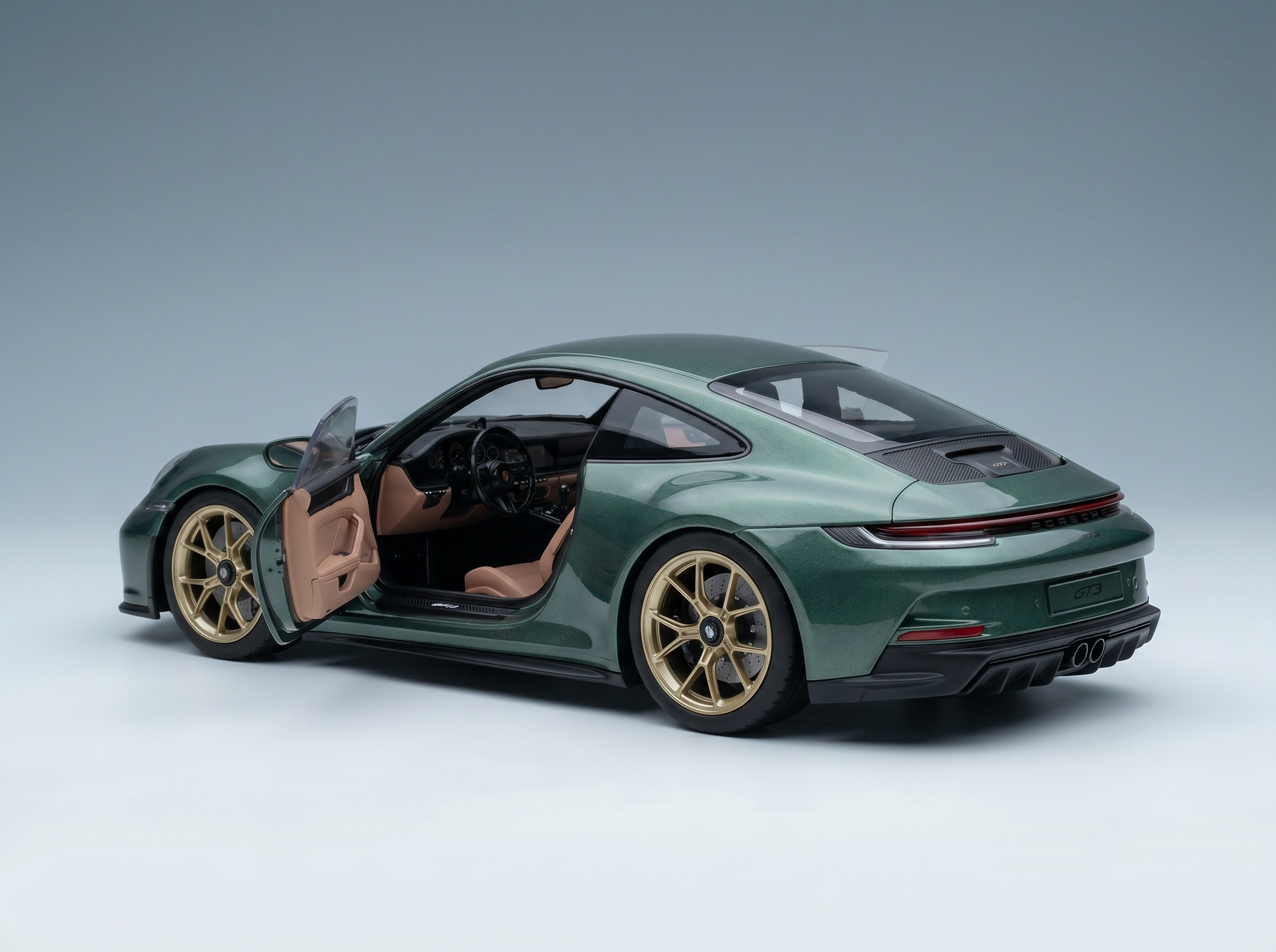 PORSCHE – 911 992 GT3 MIT TOURING COUPÉ 2021 – GRÜN MET Modellauto auf Vroomi